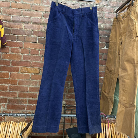 Vintage Kings Road Terry Cloth Trousers Blue Size 32