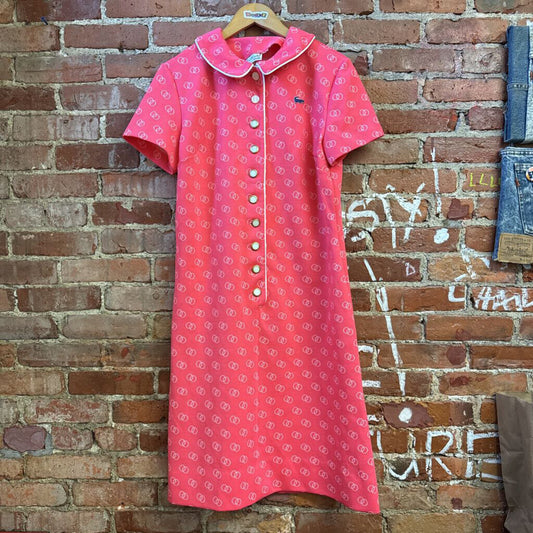 David Crystal Vintage Pink Patterned Maxi Dress Size L