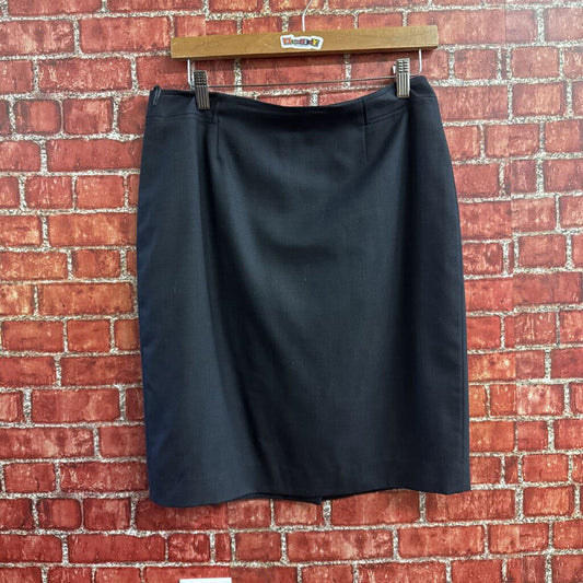 Hugo Boss Navy Blue Pencil Midi Skirt Size 8