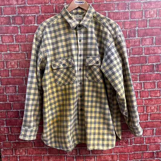 Diversity Repair Lab x LL Bean VTG Button Up Yellow/Blue Size 18