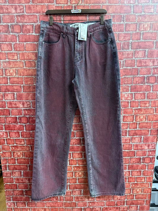 PTCL Red Dyed Wide Leg Jeans Men’s Size 31