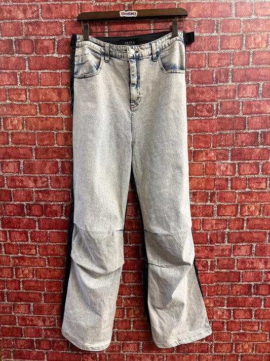 Akira Half Denim Half Sweatpants Jeans Size 29