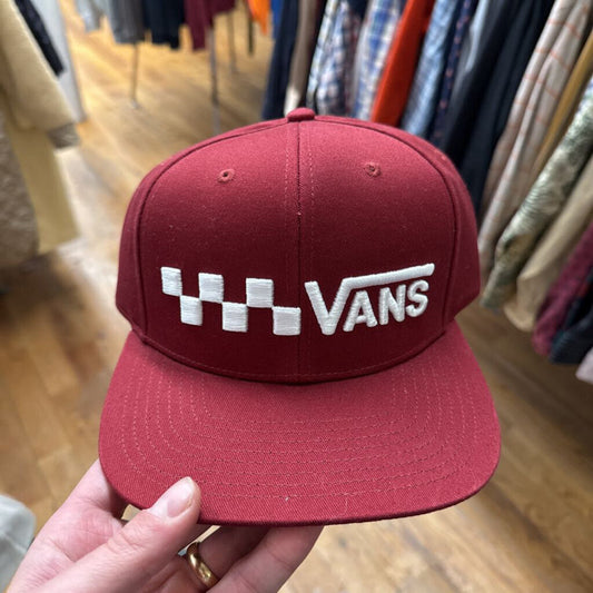 NWT Vans Flat Brim Hat Red/White