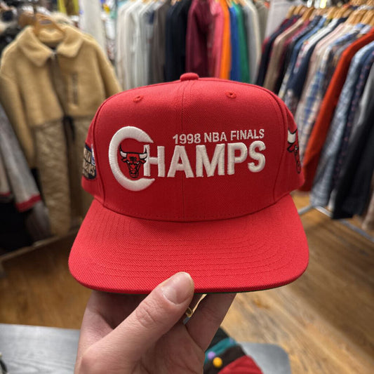 Mitchell&Ness Snapback 1998 Champs Bulls Red/White