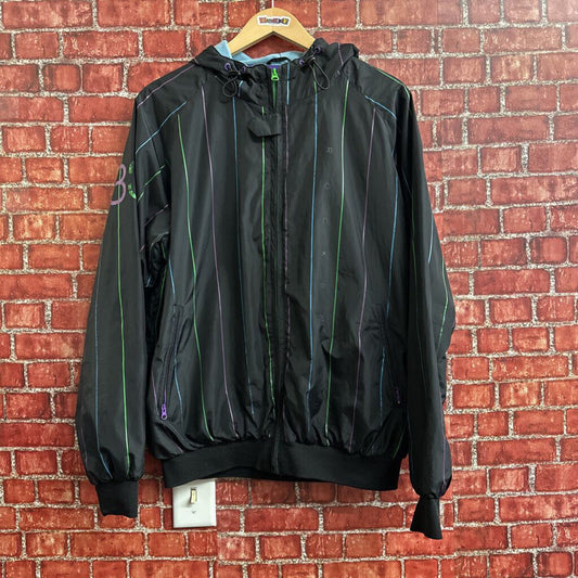 Rocksmith Coat/Windbreaker Stripe Black/Multi Men’s Size L