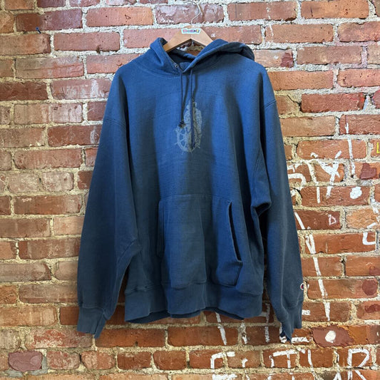 Vintage Champion Reverse Weave Blue Sailor Hoodie Men’s Size 2XL