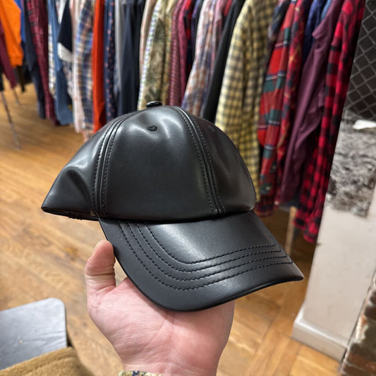 Acne Studios Faux Leather Hat black