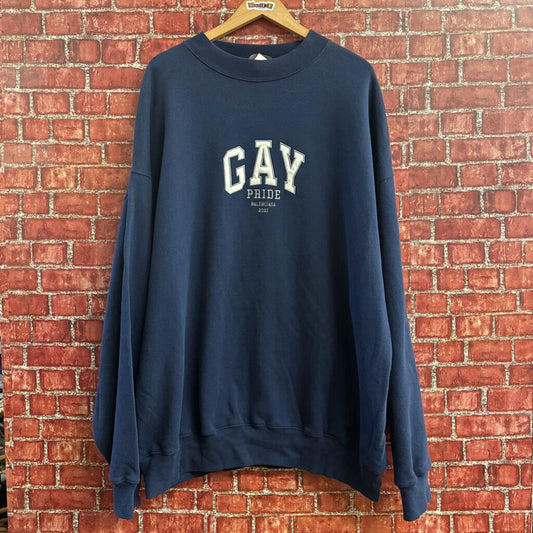 NWT Balenciaga Gay Pride crewneck Blue Size D10(XXL)