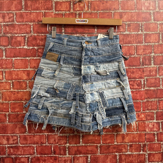 Custom Denim Waistband Skirt Size D2