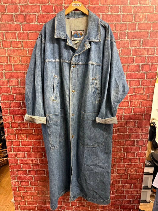 Essentials by DSI Blue Denim Trench Coat Size D9(XL)