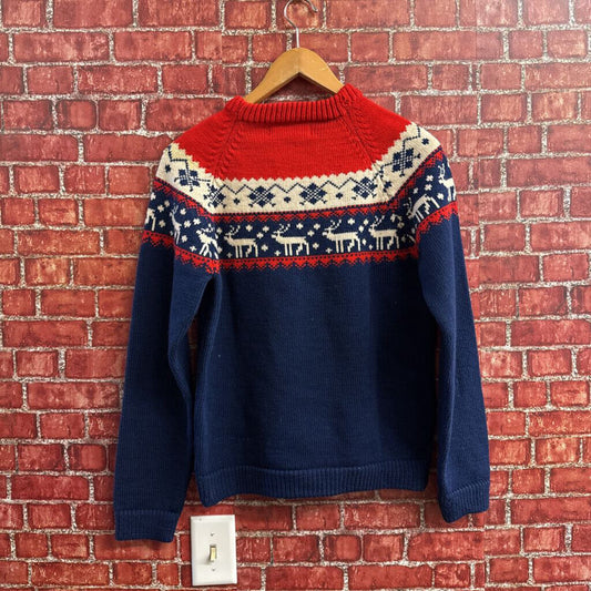 Skandinavia Inc Knit Sweater Red White blue Size D4