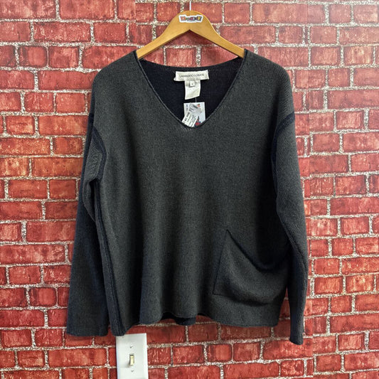Lamberto Losani Grey Knit Cashmere Sweater Size S