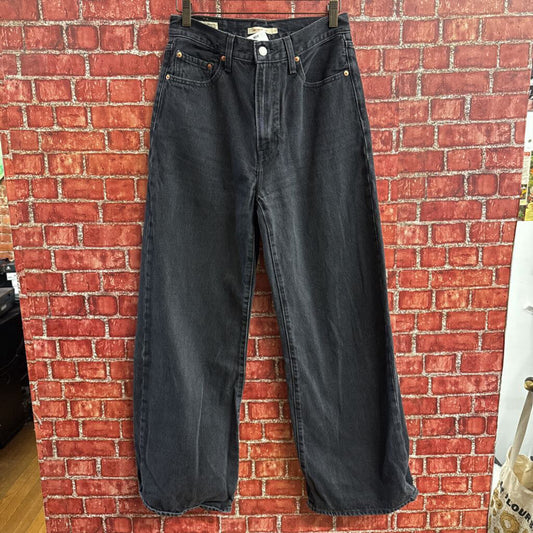 Levis Ribcage Straight Jeans Blue Ladies Size 29