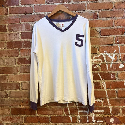 Levis VTG Long Sleeve 5 Jersey Top White/Purple