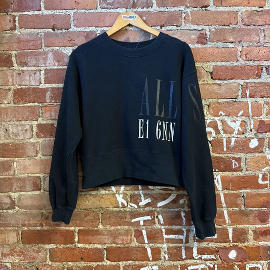Allsaints E1 6NN Black Crewneck Size S