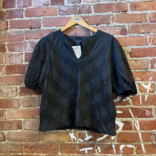 Club Monaco Black Wrinkle Top Size M