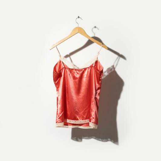 Stitch Trend Lingerie Tank Top Diamond Ring Print Pink/White Ladies Size L