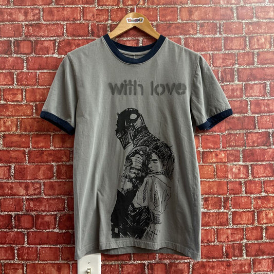 Route 66 Tee With Love Print Grey/Navy