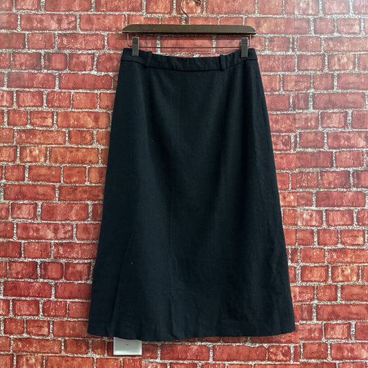 Prada Midi Skirt Woolblend Black Size 44