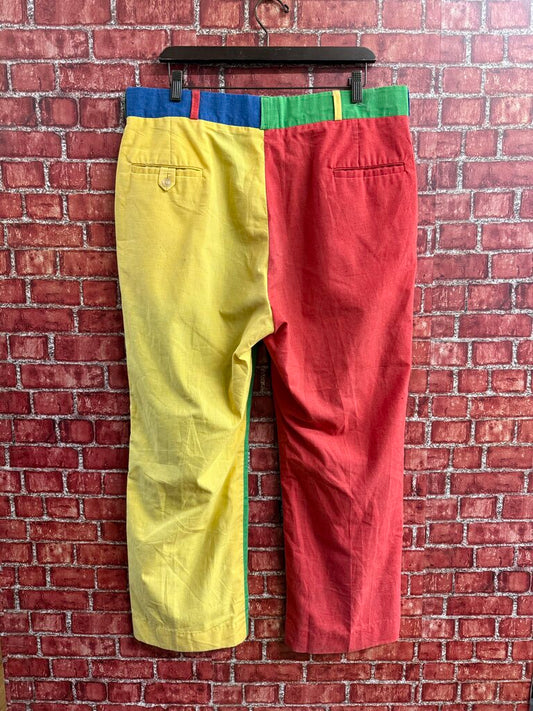 Vintage Talbots Color Block Linen Pants Size 36