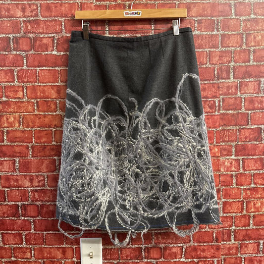 Anni Kuan Skirt Felted Grey Size 8