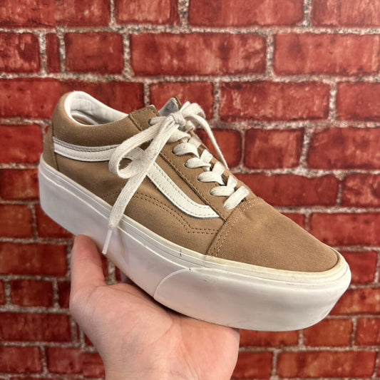 Vans Brown Suede Platform Sneakers Size 7.5L