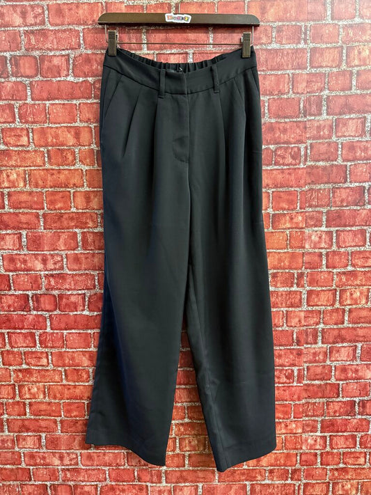 Quince Black Pleated Trousers Size 2