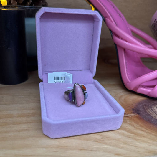 Vintage 925 Silver Stone Ring OS