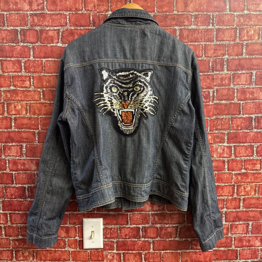 HRNG Side Zip Moto Style Denim Jacket Ladies Size XL