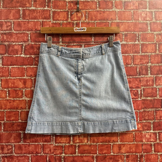 Theory Blue Denim Mini Skirt Size 4