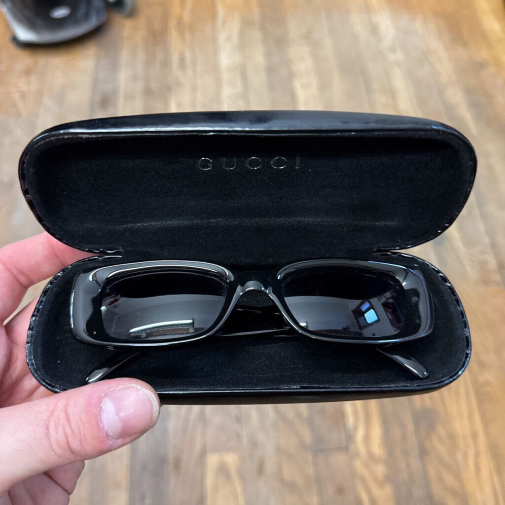 Vintage Gucci Square Frame Black Sunglasses