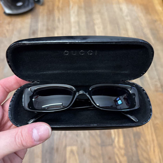 Vintage Gucci Square Frame Black Sunglasses