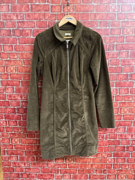 Pilcro Green Corduroy Mini Dress LS Size 14