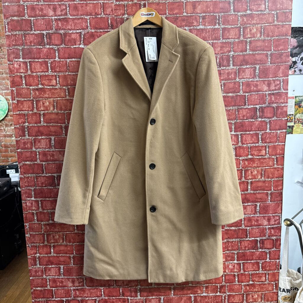 J Crew Tan Wool Overcoat Size 40R