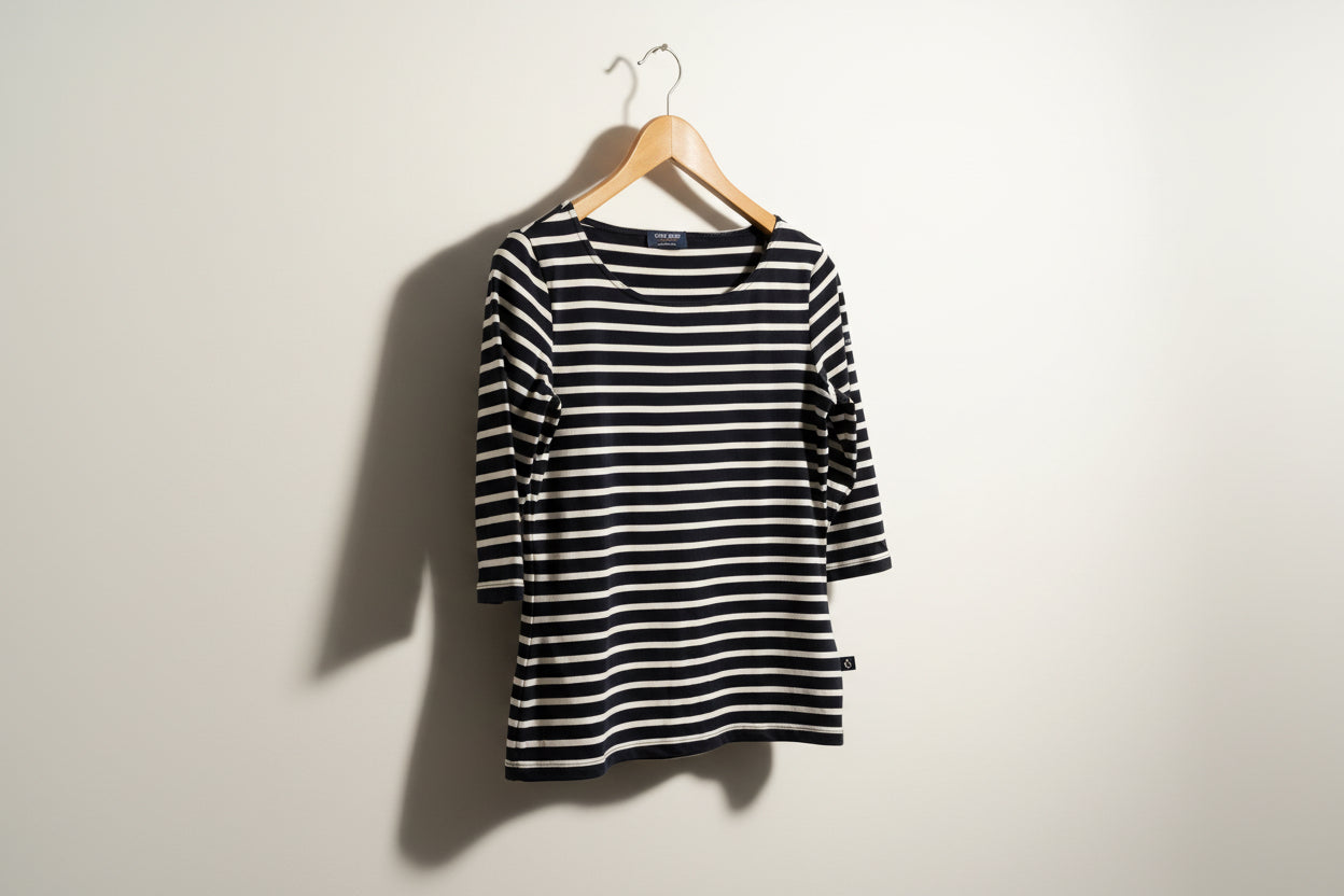 Saint James Blue Striped Top Ladies Size 10