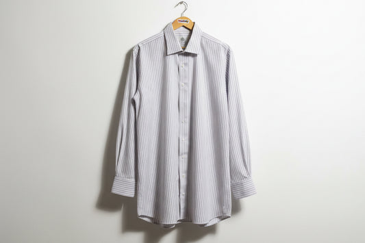 Oxxford Clothes Striped Button Down White Men’s Size D9