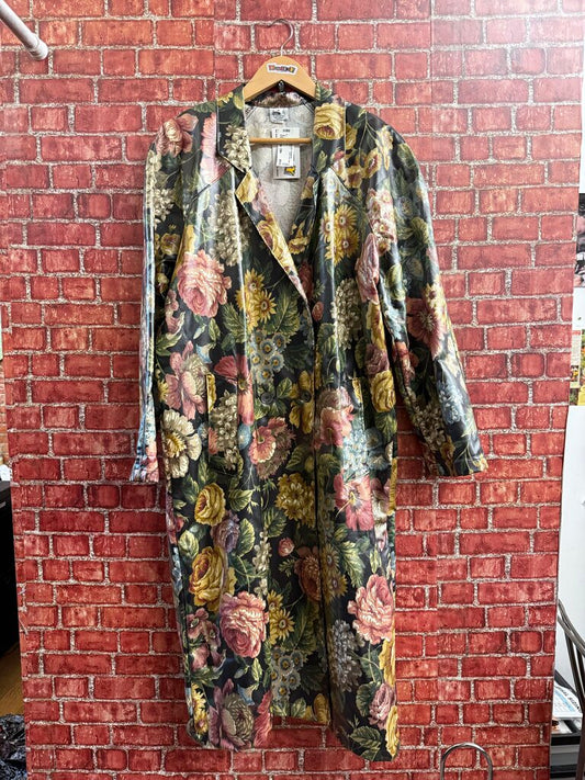 Nordic House Designs Vintage Vinyl Rain Coat Floral Multi