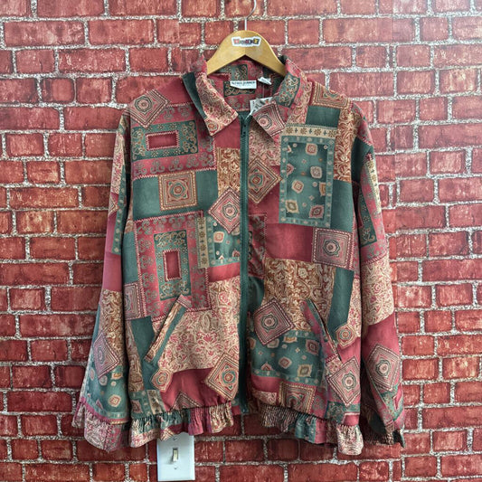 Alfred Dunner Vintage Paisley Jacket Size 14