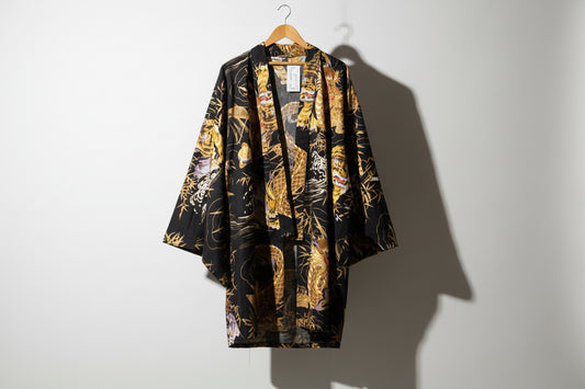 Vintage Kimono Jacket Tigers Black/Gold/Purple OS