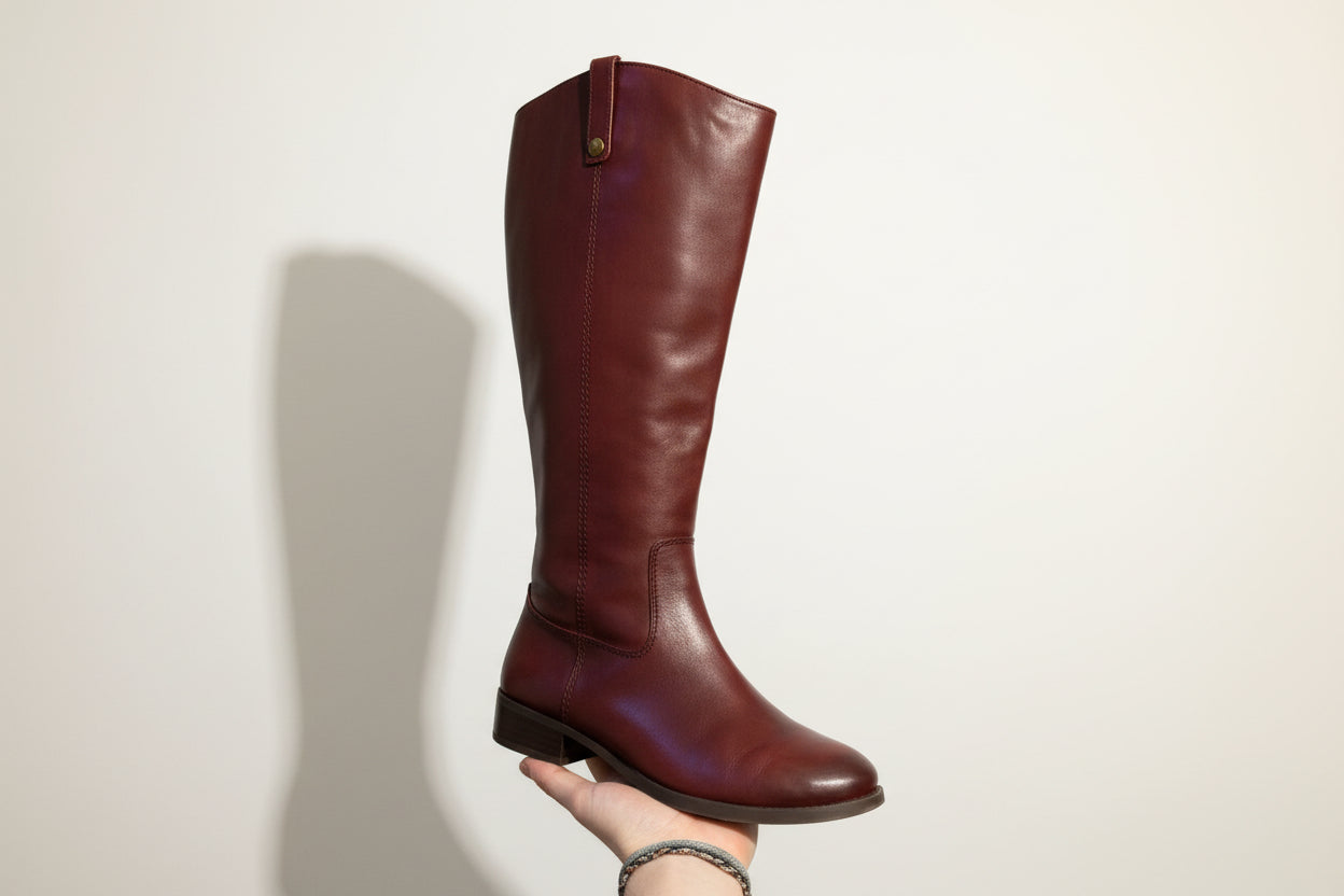 INC Red Knee High Boots Size 8L