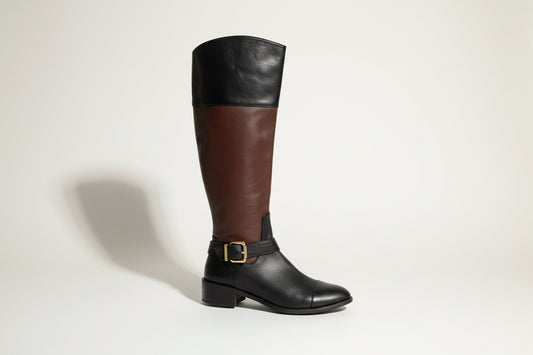 Vince Camuto 2-Tone Knee High Boots Brown Size 8L