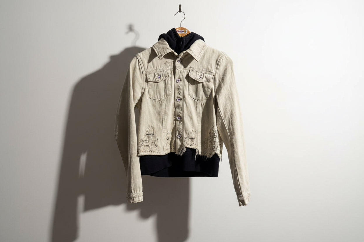 Free People Denim Jacket With Flannel Lining Ladies Size S