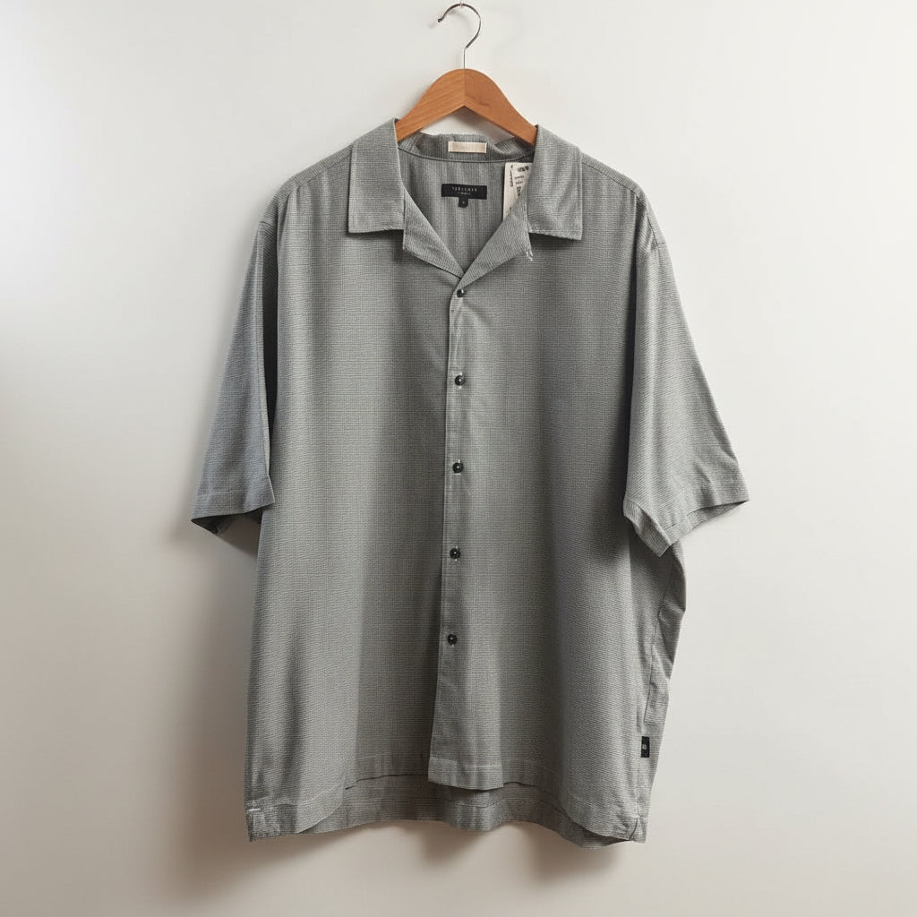 Ted Baker Grey Houndstooth SS Button Up Men’s Size 8