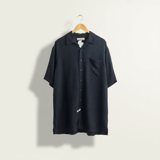 Tommy Bahama Black Silk SS Button Up Men’s Size 2XL