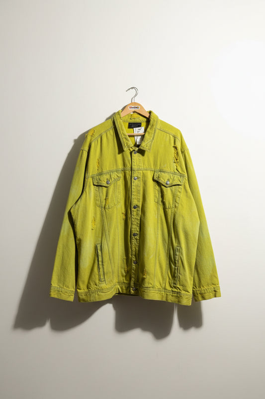 No Boundaries Dyed Green Denim Jacket Ladies Size 5XL