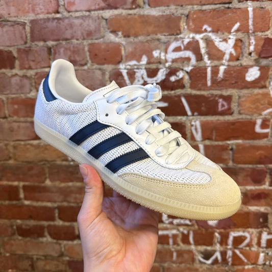 New Adidas Samba OG White Blue Stripes Size 9M