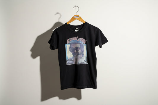 Vintage 70s Elton John Tee Double Sided Black Size D1