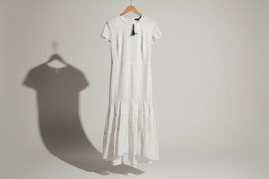 NWT Banana Republic White Lace Maxi Dress Size 4