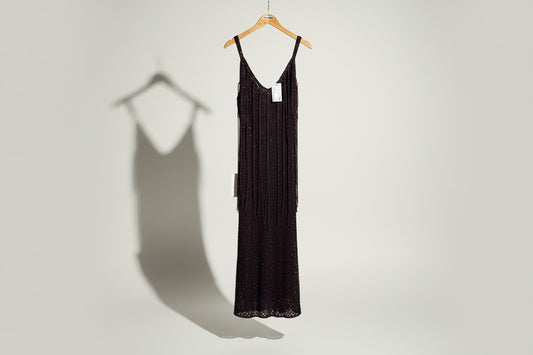 NWT Zara Purple Crochet Maxi Dress Size S