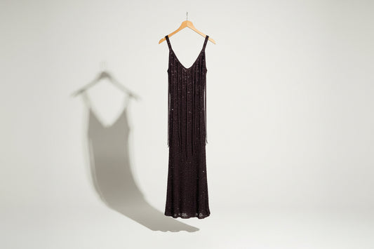 NWT Zara Purple Crochet Maxi Dress Size S
